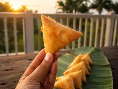 Corn & Cheese Samoosas: South African recipe by Ivana