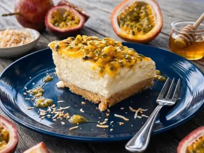 Granadilla and Coconut Fridge Tart: South African recipe by Ivana