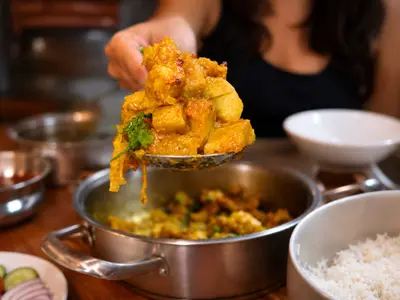 Braised Green Banana Curry: South African recipe by Ivana