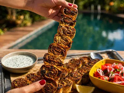 Crispy South African Kebab Pinwheels: South African recipe by Ivana