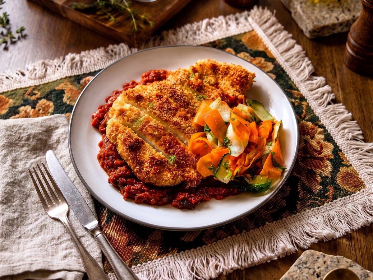 Durban Masala Schnitzel, a South African recipe