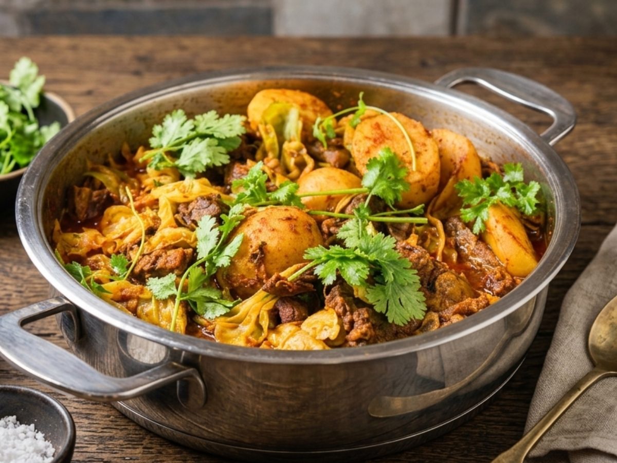 Mutton & Cabbage Curry, a South African recipe