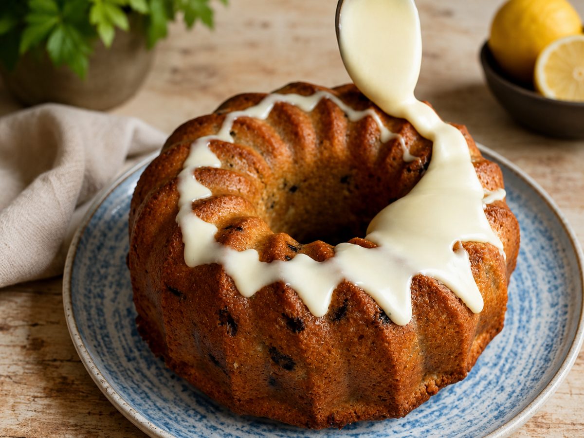 Rooibos Apple Cake with Honey Glaze, a South African recipe