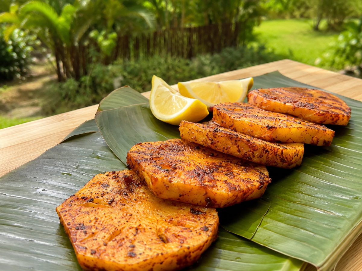Spiced Pan-Fried Pineapple, a South African recipe
