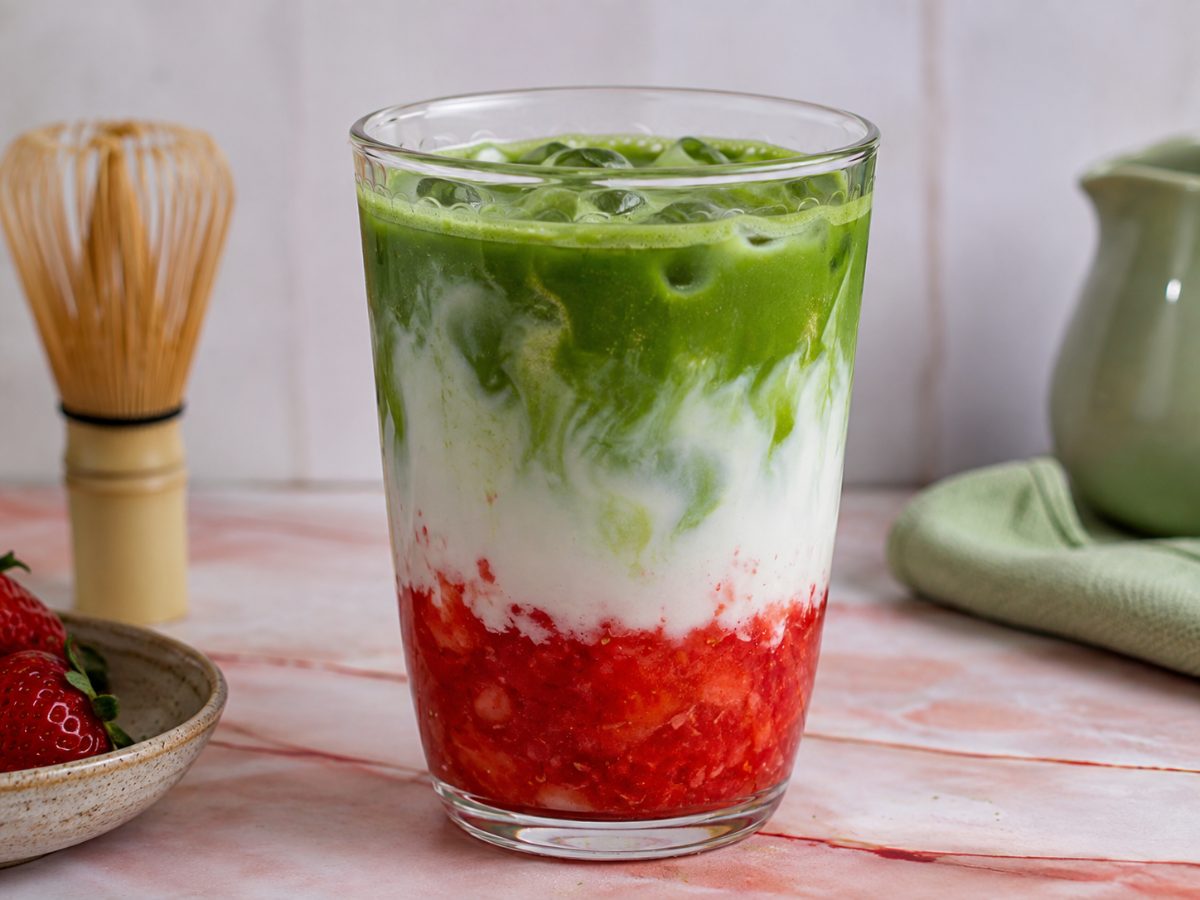 Strawberry Matcha, a Asian recipe