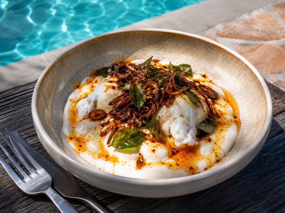 Turkish Çılbır with an Indian Twist, a European recipe